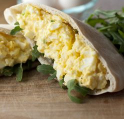 This creamy, classic egg salad recipe can be served on crunchy lettuce, your favorite bread, or in a pita for a quick and easy lunch.