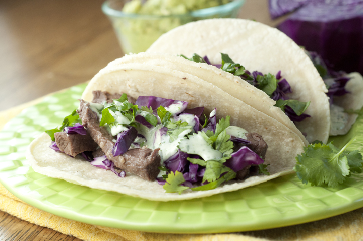 Recipe for authentic Mexican Santa Monica Street Tacos made with beef and corn tortillas. Perfect Cinco de Mayo or Taco night! 