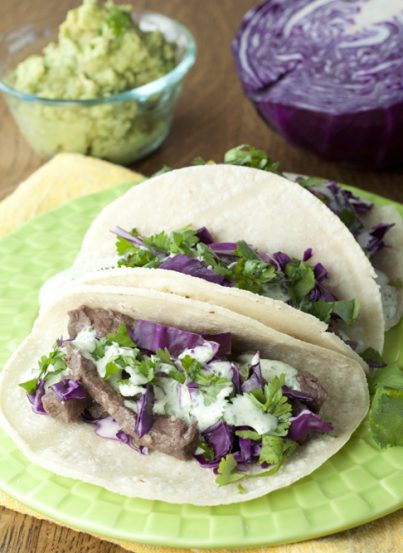 This is a great recipe for authentic Mexican Santa Monica Street Tacos. These are made with steak and are served on soft corn tortillas. Perfect for any Cinco de Mayo Celebrations!