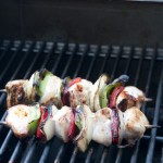 Grilled Honey Chicken Kabobs recipe for summer barbeque's, Memorial Day, and 4th of July.