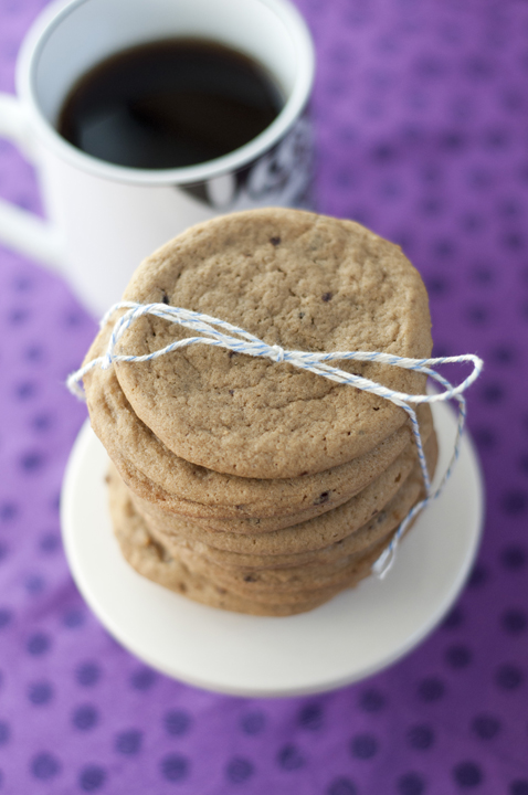 Coffee-flavored brown sugar cookies are crispy on the outside and chewy on the inside.  Coffee lovers will love these for dessert!