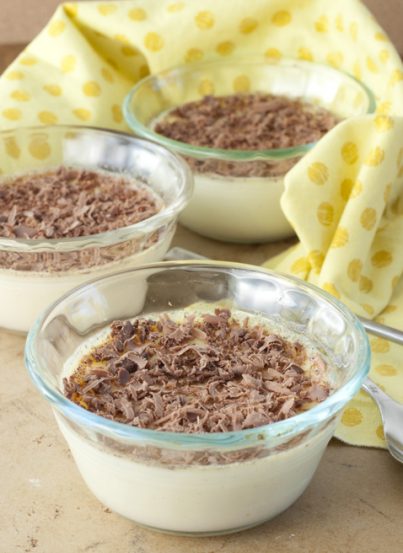 This smooth, creamy vanilla custard recipe can be prepared in less than five minutes for a quick sweet treat! It is baked to perfection and a great dessert for your whole family.