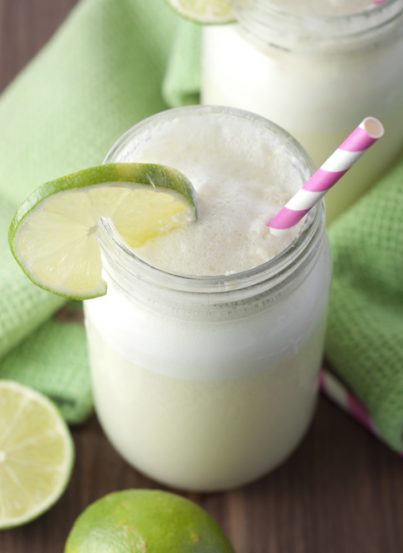 Refreshing 2 Minute Blender Limeade recipe, also known as Brazilian Lemonade, is perfect and refreshing for a hot summer day.