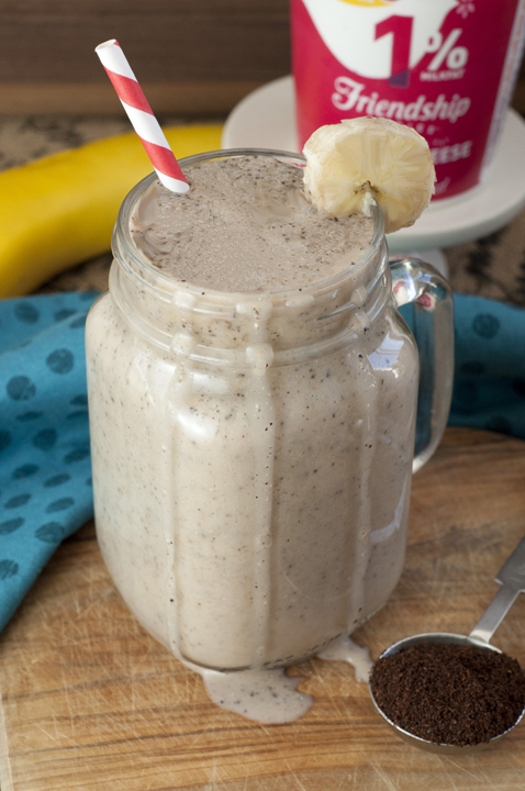 Coffee Booster Protein Smoothie recipe with a secret ingredient to give it that extra protein boost for a healthy breakfast.