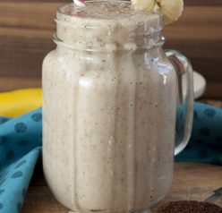 A simple recipe for a Creamy Coffee Protein Smoothie to give you a healthy balanced breakfast, post workout boost, or the afternoon jolt you need!