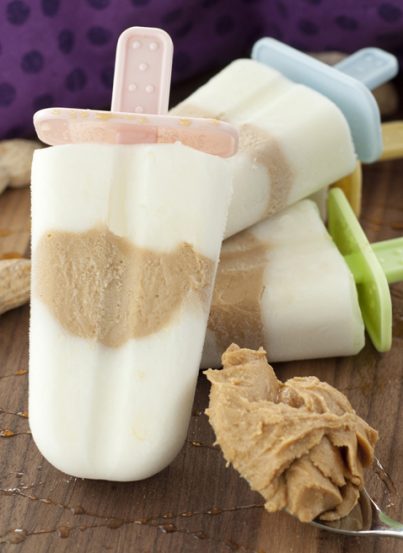 Cool off this summer with Peanut Butter Honey Greek Yogurt Pops. They are a healthy, easy-to-make popsicle recipe and you only need 4 simple ingredients!