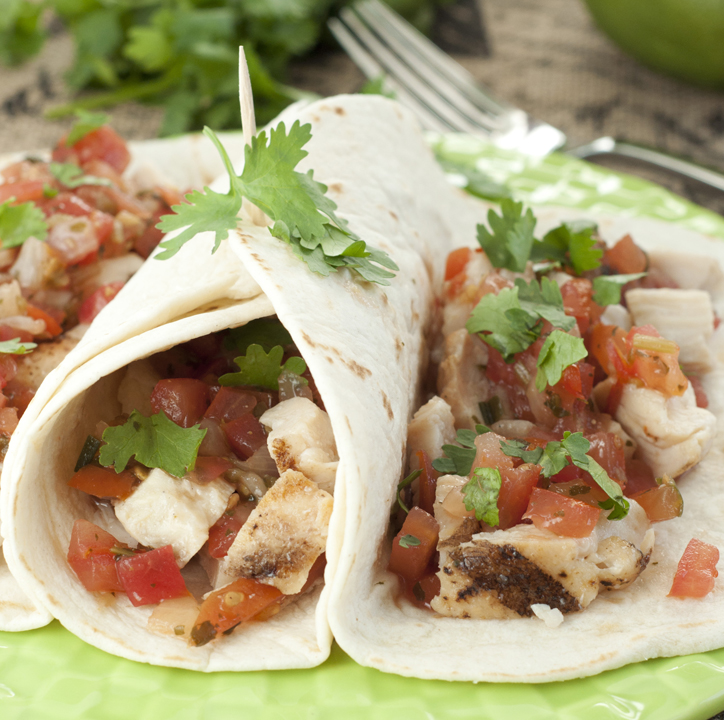 Easy, healthy Citrus marinated Grilled Chicken Fresco Soft Tacos recipe with homemade Pico de Gallo for a light weekday dinner.