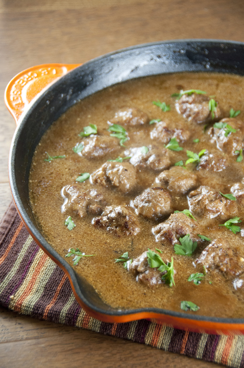 Authentic recipe for Swedish Meatballs with Creamy Gravy made all in one skillet for a quick, easy meal. These are also freezer friendly!