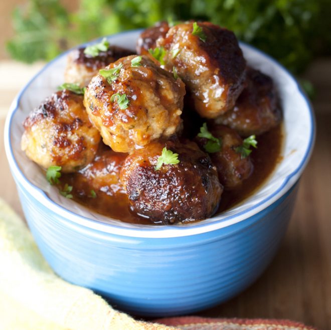 Brown Sugar Glazed Pork Meatballs