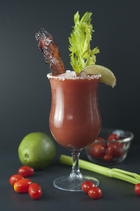 Bloody Mary Drink With Bacon