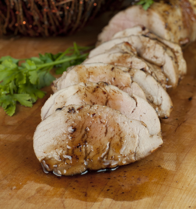 An easy no-fail, juicy Pork Tenderloin with Apple Cider Reduction glaze that comes out so perfect every time and is a great recipe for the Easter, Thanksgiving or Christmas.