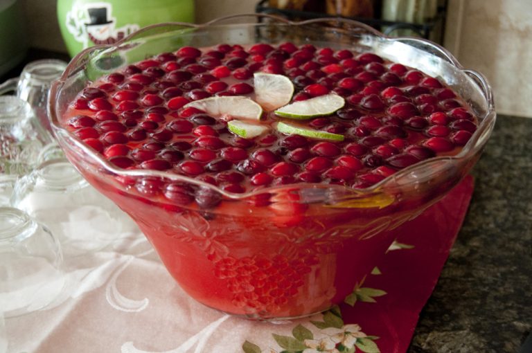 Christmas Red Cranberry Punch recipe is an icy punch perfect for any holiday party.