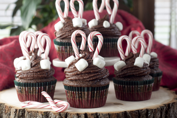 Hot Chocolate Cupcakes recipe Hot Chocolate Buttercream frosting are the perfect treat for kids or adults for the holidays! They taste just like a cup of hot cocoa!