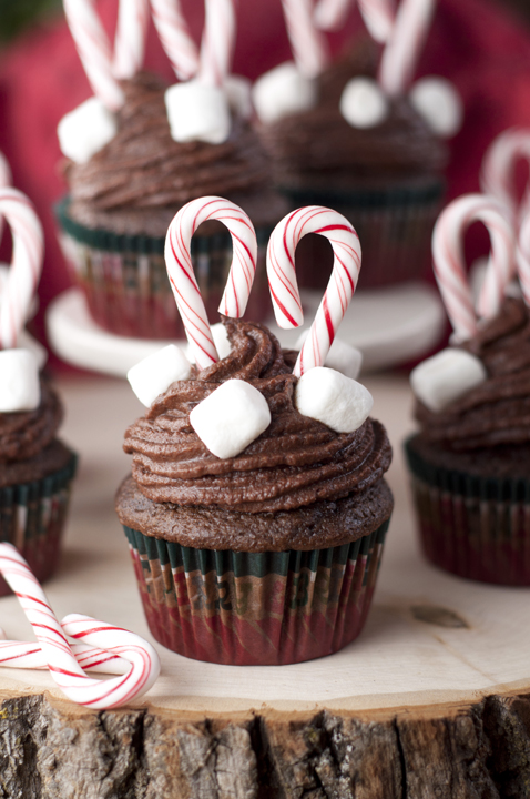 Hot Chocolate Cupcakes {Wishes & Dishes}