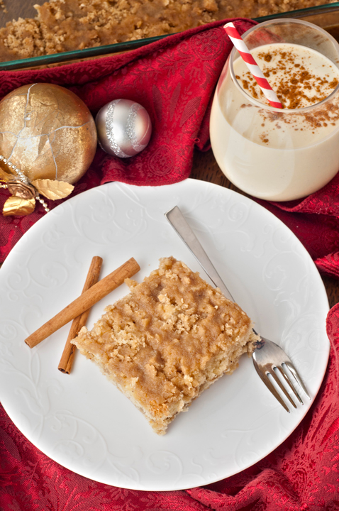 Eggnog Crumble Coffee Cake | Wishes and Dishes