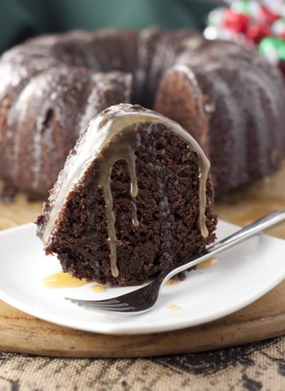 Hot Chocolate Coffee Rum Cake recipe is made from scratch and has all the flavors of the holidays in one rich, moist bundt cake. This dessert is rum-soaked perfection!