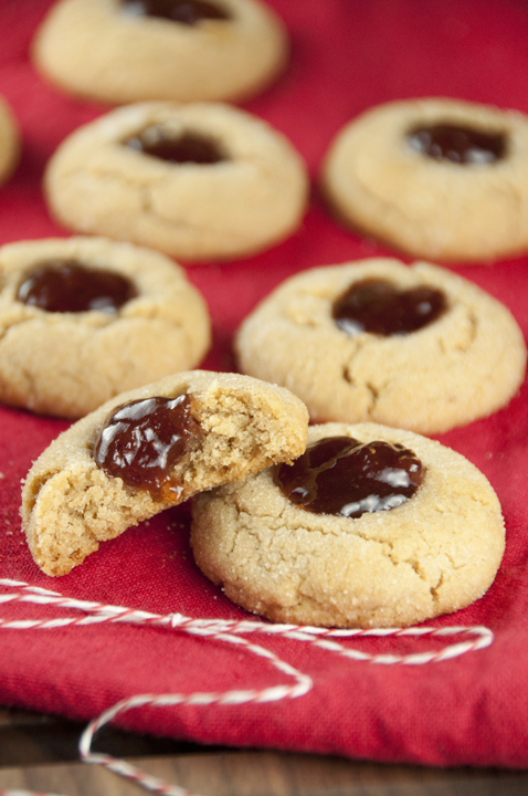 Peanut Butter and Jelly Thumbprint Cookies | Wishes and Dishes