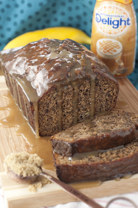 Caramel Macchiato Banana Bread recipe is great for breakfast, brunch or dessert - loaded with sweet banana and coffee flavor then topped off with a rich caramel glaze.