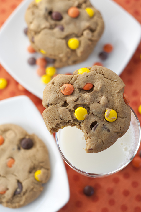 Giant Reese’s Pieces Chocolate Chip Cookies are the best dessert choice for any occasion or just every day baking.
