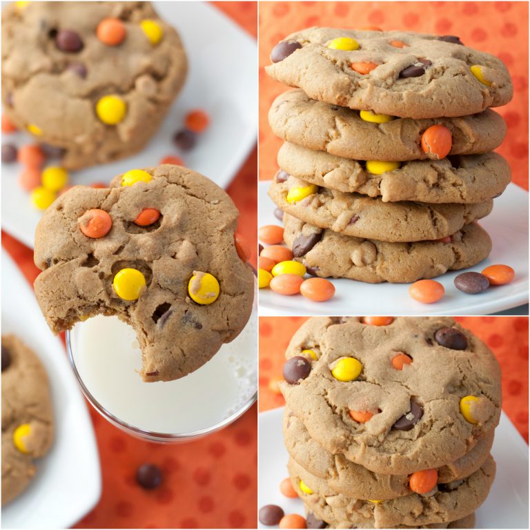 Giant Reese’s Pieces Chocolate Chip Cookies are the best dessert recipe for any occasion.