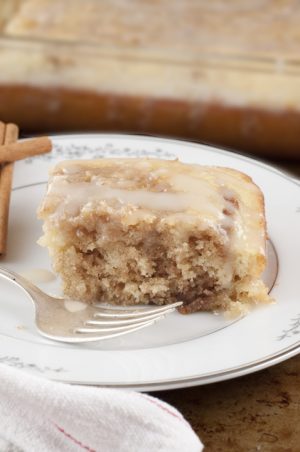 Cinnamon Roll Cake | Wishes and Dishes