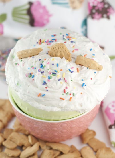 Dunkaroo Dip recipe is the easiest dessert dip there is and made with just three simple ingredients. It is perfect to serve at a party and tastes just like the beloved Dunkaroos snack we all loved as kids!