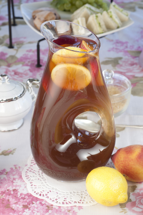 Homemade Sweet Iced Tea recipe with Peach flavor just like they do in the south!