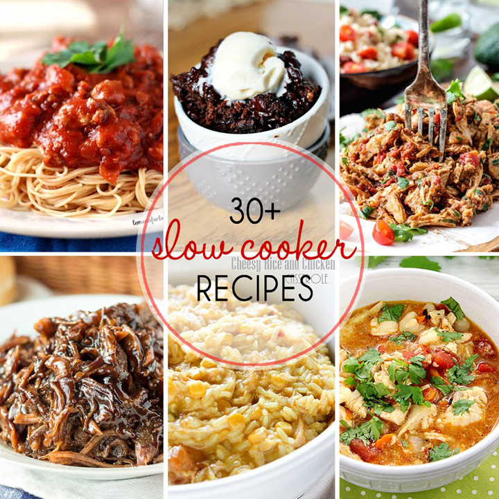 Over 30 Slow Cooker Recipes to get those meals on the table for your family with hardly any effort at all! These are great for parties and potlucks, as well.