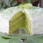 Triple Layer Key Lime Cake recipe takes only 10 minutes to put together, is the perfect balance of sweet and tart, and the perfect green for St. Patrick's Day!
