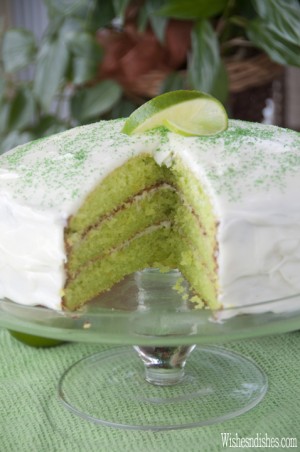 Triple Layer Key Lime Cake Wishes And Dishes   Triple Layer Key Lime St Patricks Day Cake Recipe 4 300x452 