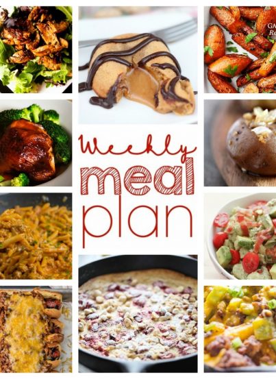 Weekly Meal Plan February 14 – February 20. Ten great bloggers coming together to bring you a variety of recipes including dinner, sides dishes, and desserts for the entire week!