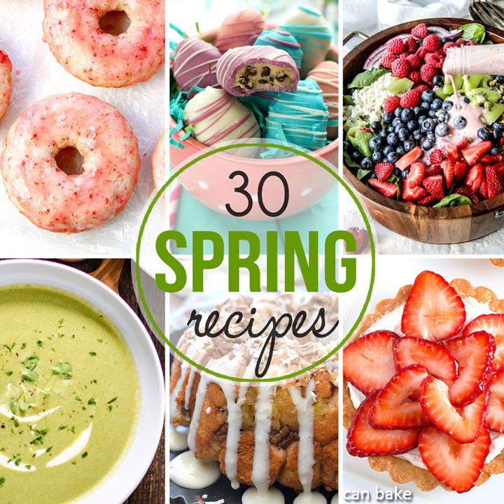 This 30 Amazing Recipes for Spring post has everything you could ever want for the season. Grilling recipes, cookies, cheesecake, truffles, cake & more are perfect for these warmer months coming up!