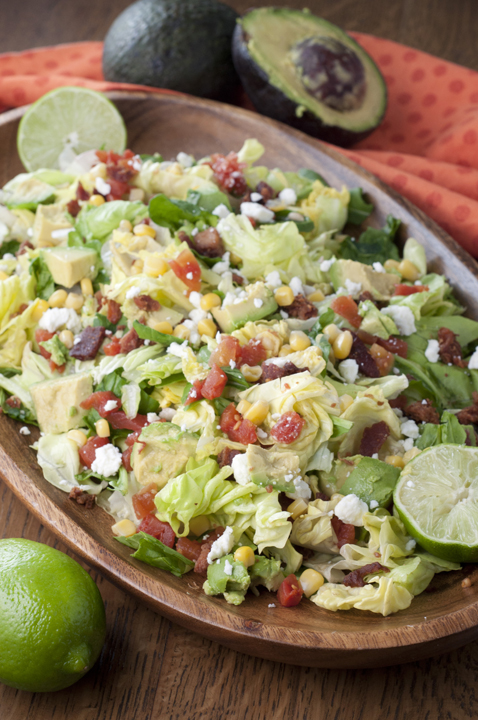 BLT Chopped Salad with Avocado {Wishes and Dishes}