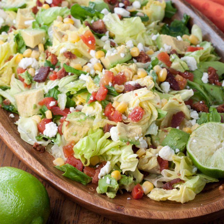 BLT Chopped Salad with Avocado | Wishes and Dishes