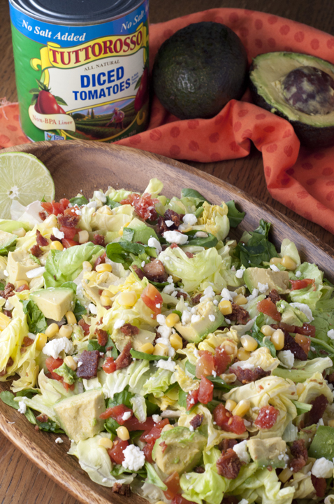 BLT Chopped Salad with Avocado | Wishes and Dishes