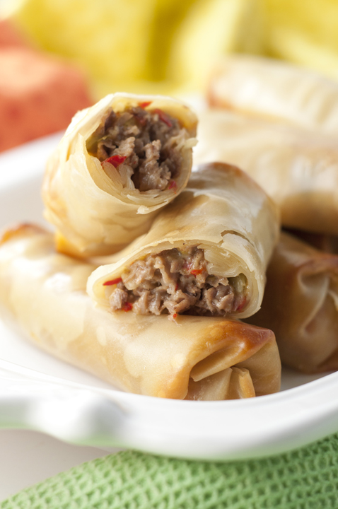 Philly Cheesesteak Baked Egg Rolls | Wishes and Dishes