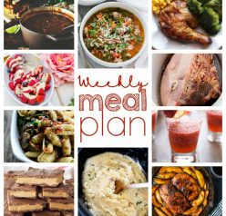 Weekly Meal Plan {Week 35} - I teamed up with 9 great bloggers to bring you a full week of recipes including dinner, sides dishes, and sweet desserts!