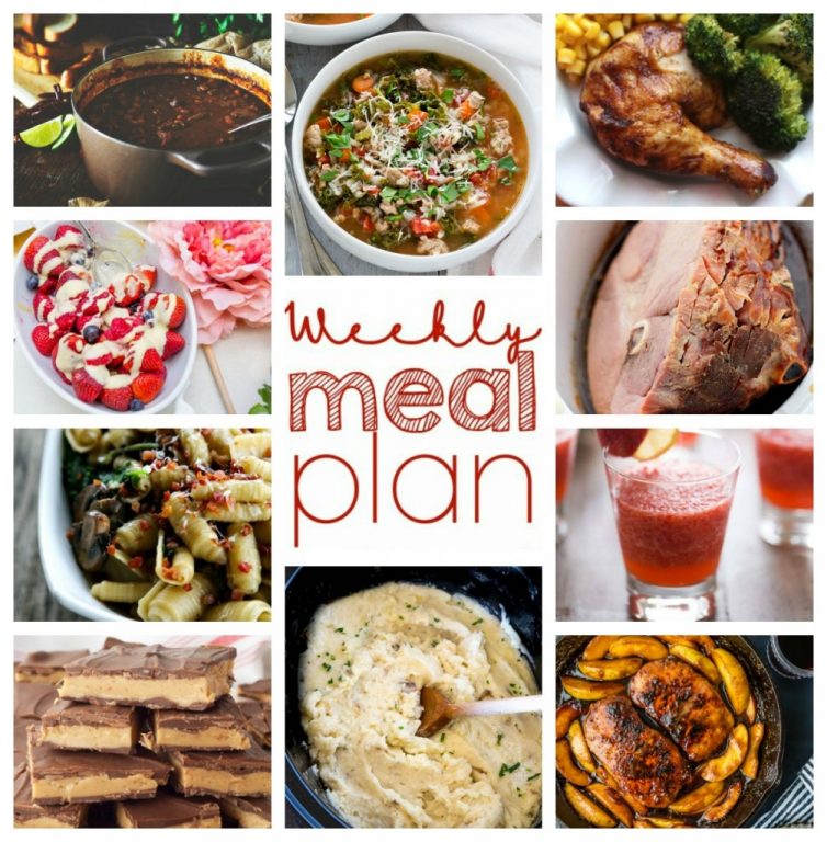 Weekly Meal Plan {Week 35} - I teamed up with 9 great bloggers to bring you a full week of recipes including dinner, sides dishes, and sweet desserts!