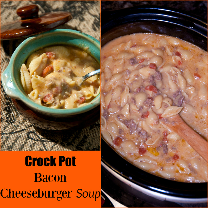 Crock Pot Bacon Cheeseburger Soup is a quick and easy dinner recipe to make right in your slow cooker and will hit the spot any time of the year.