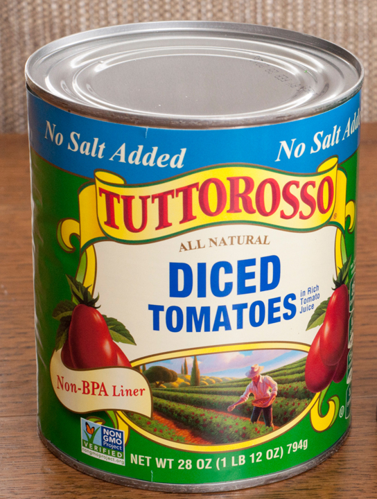 Tuttorosso brand diced tomatoes at Wegmans grocery store.