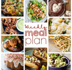 Planning your meals ahead of time saves time, money AND your sanity! This Weekly Meal Plan {Week 42} comes to your rescue with a complete week of meals: sides, desserts, and main course.