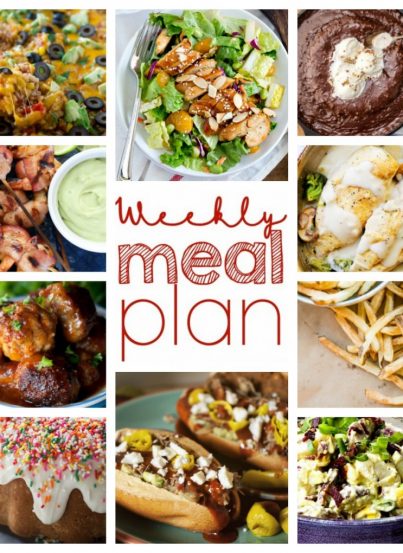 Planning your meals ahead of time saves time, money AND your sanity! This Weekly Meal Plan {Week 42} comes to your rescue with a complete week of meals: sides, desserts, and main course.