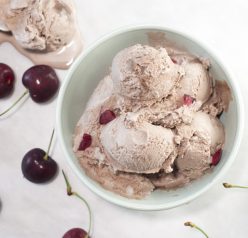 Rich and incredibly decadent, this Chocolate Cherry Ice Cream recipe is the perfect sweet treat to cool you down this summer!