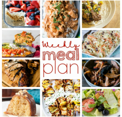 Weekly Meal Plan {Week 54} is a great collection of bloggers' recipes including dinner, sides dishes, and desserts! Create your meal plan from this weeks' plan and please the whole family!