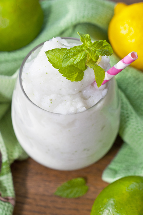 Frozen Coconut Mojito alcoholic drink recipe, also known as "Cocojito", is an icy taste of summer that is laced with coconut and has the traditional lime and mint flavors we all love in a good Mojito!