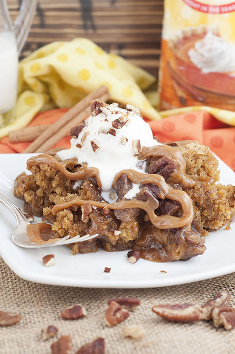 Pumpkin Pecan Cobbler | Wishes and Dishes