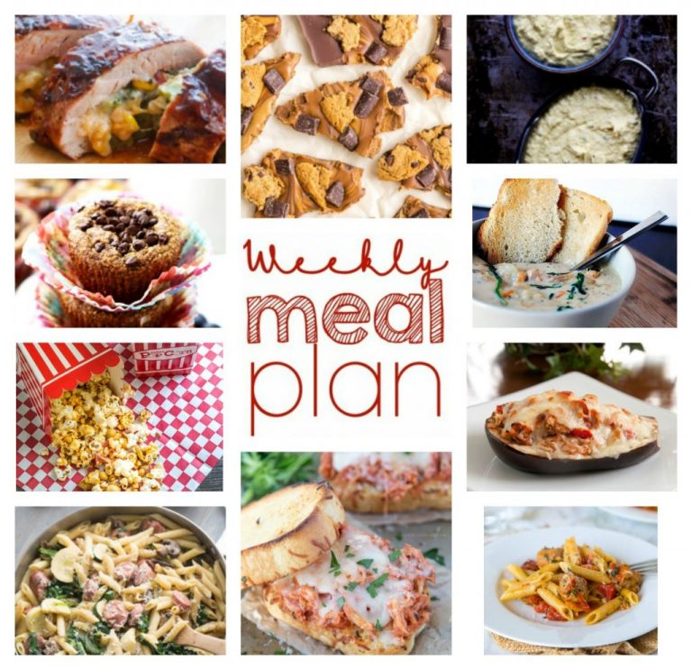 Weekly Meal Plan {Week 61} – 10 great bloggers bringing you a full week of recipes including dinners for back-to-school time, sides dishes, and desserts!