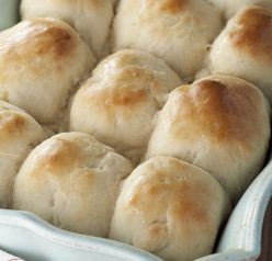 Fast and easy 30 Minute Homemade Dinner Rolls recipe perfect for a weeknight dinner or holiday meal! One smell of these amazing rolls, and you'll be counting down the minutes until you can take them out of the oven!