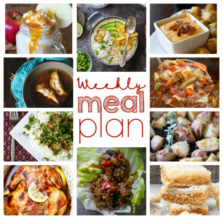 Weekly Meal Plan {Week 67} - 10 great bloggers bringing you a full week of recipes for this fall season including dinner, sides dishes, and desserts!