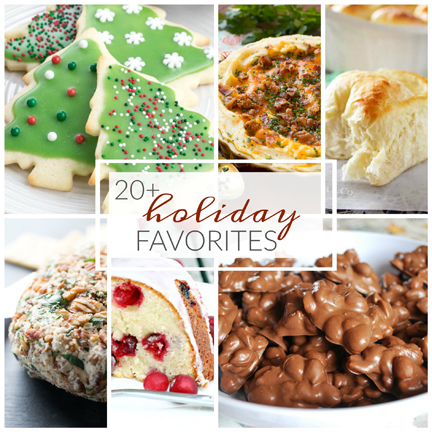 Make your holidays merry with 20 Favorite Holiday Recipes great for cookie exchanges, get-togethers, or Christmas parties!